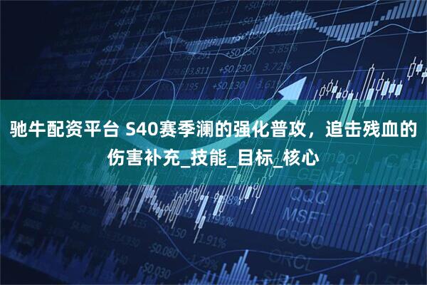 驰牛配资平台 S40赛季澜的强化普攻，追击残血的伤害补充_技能_目标_核心